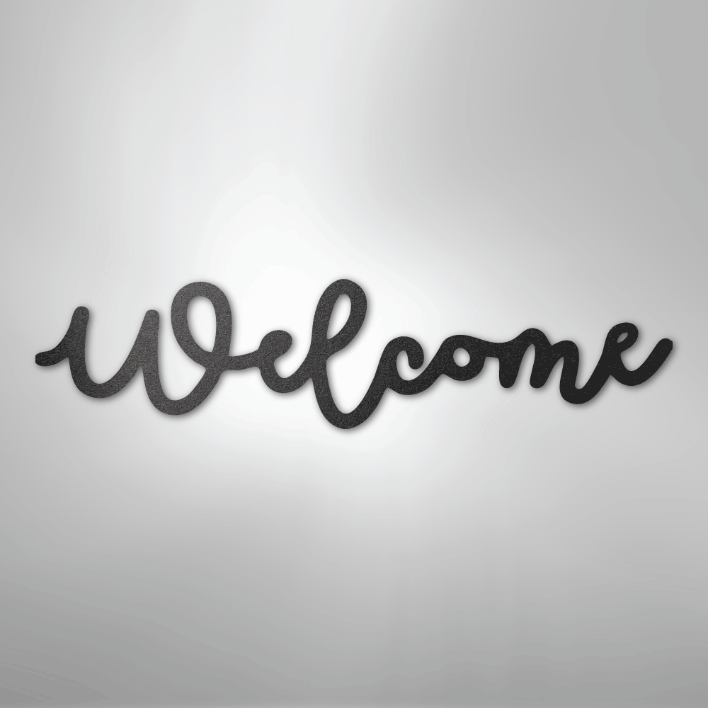 Welcome Script - Steel Sign – Steel Sign Designs