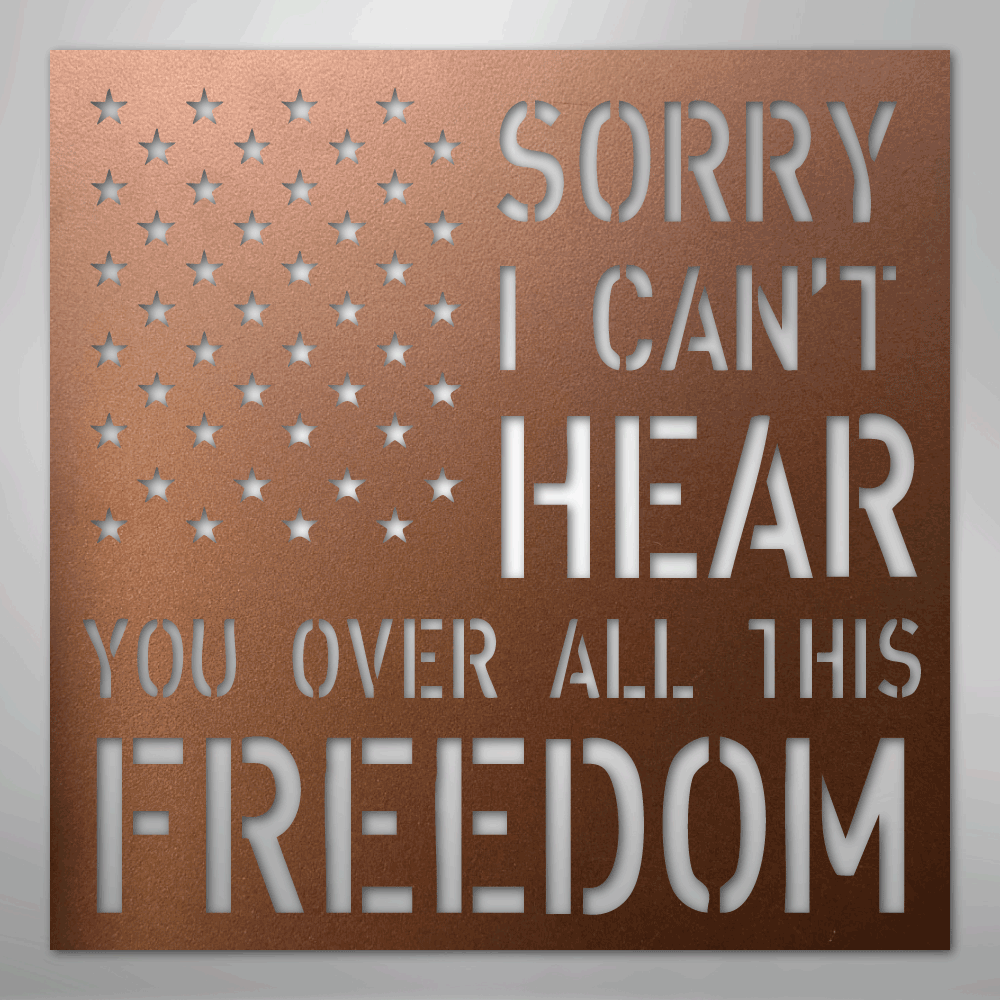 Rusty Freedom Sign Steel Sign Designs
