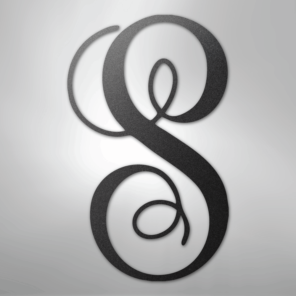 Fancy Initial Monogram - Steel Sign – Steel Sign Designs