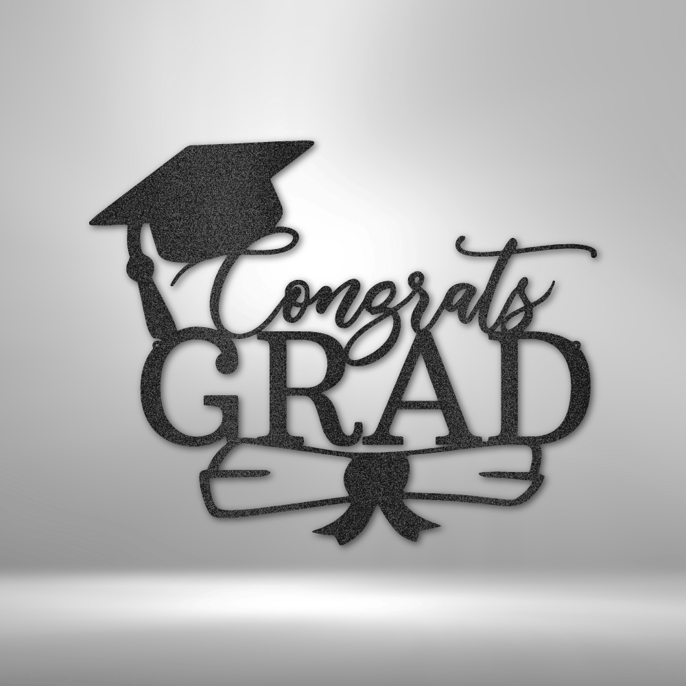 Congrats Grad Cap - Steel Sign – Steel Sign Designs
