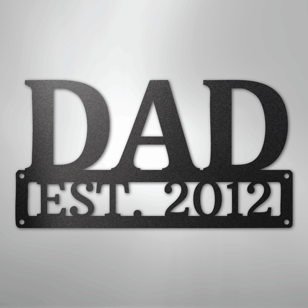 Go Dad Sign Dad Monogram - Steel Sign – Steel Sign Designs